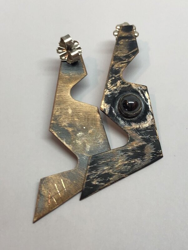 BRONZE TEXTURED EARRINGS KAE011