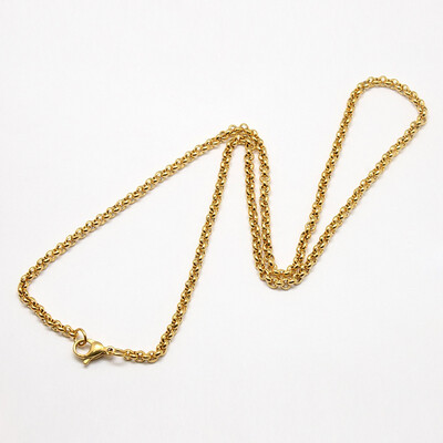 GOLD STAINLESS 3MM ROLO CHAIN FJN42-18