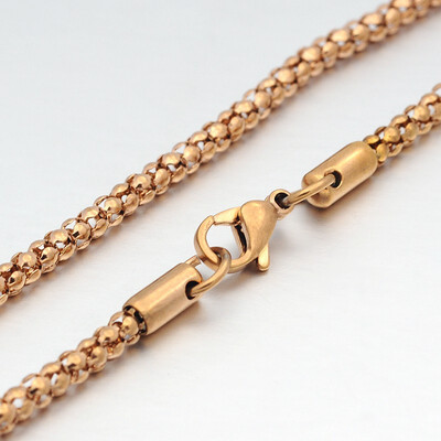 ROSE STAINLESS 3.2MM POPCORN CHAIN FJN18-30