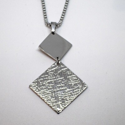 *STAINLESS SQUARE PENDANT FJP36