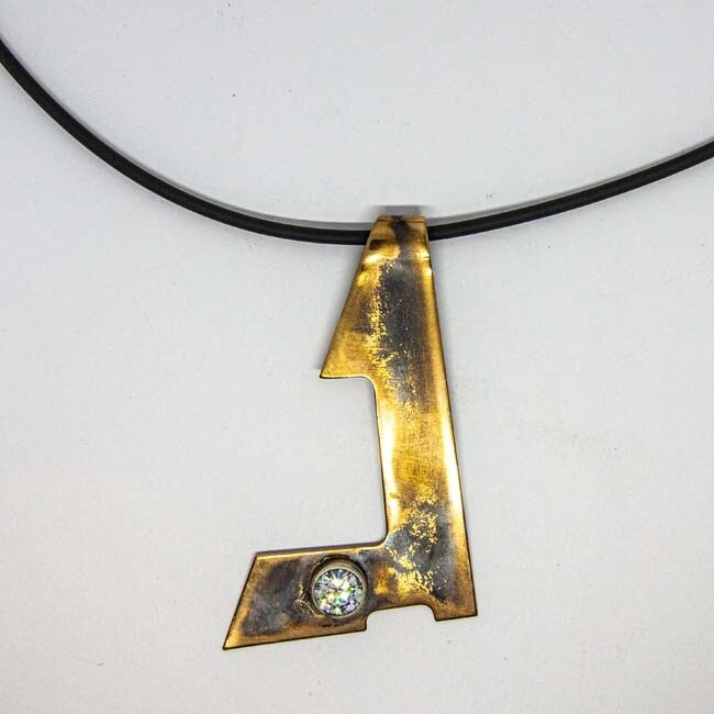 BRONZE OXIDIZED NECKLACE KAN69