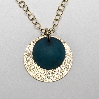 GOLD FILLED SEA GLASS NECKLACE AHN138