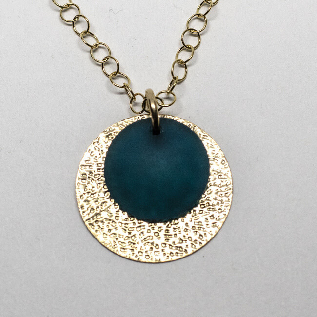 GOLD FILLED SEA GLASS NECKLACE AHN138