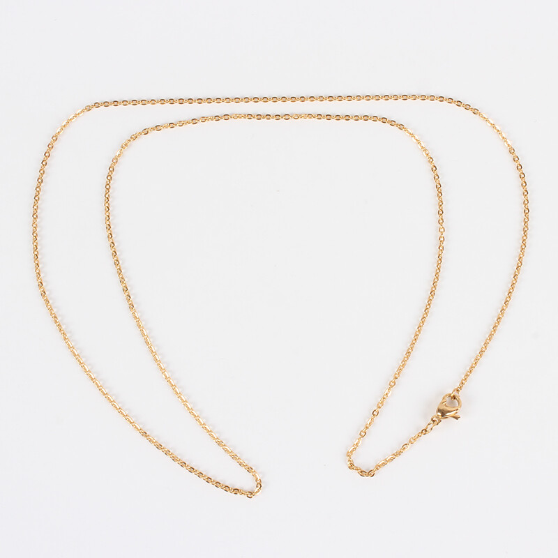 GOLD STAINLESS 2MM CABLE CHAIN FJN48-24