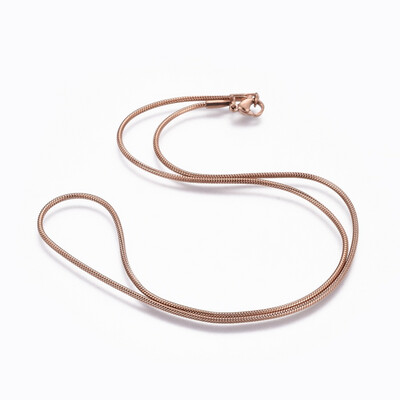 ROSE STAINLESS 1.5MM SNAKE CHAIN FJN71-18