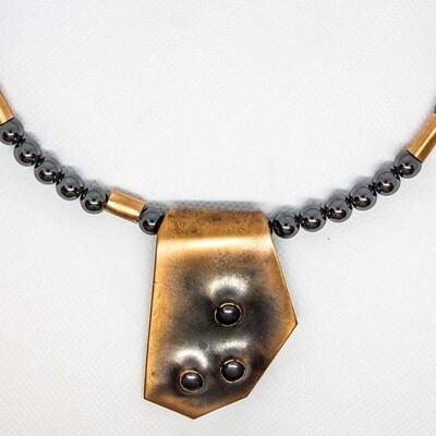 COPPER PUNCH HOLE NECKLACE KAN87