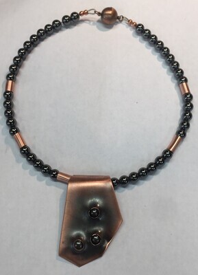 COPPER PUNCH HOLE NECKLACE KAN87