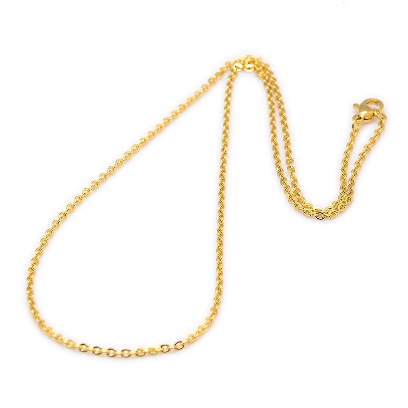 GOLD STAINLESS 4.5MM CABLE CHAIN FJN20-18
