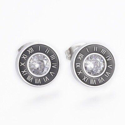 STAINLESS CZ STUD EARRINGS FJE7D