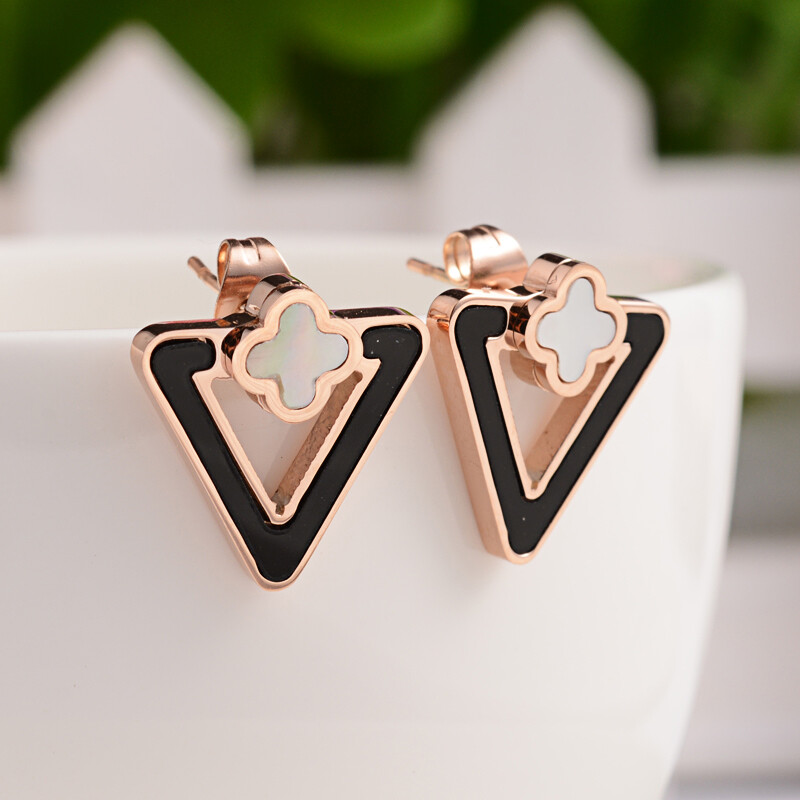 *ROSE STAINLESS EARRINGS FJESR