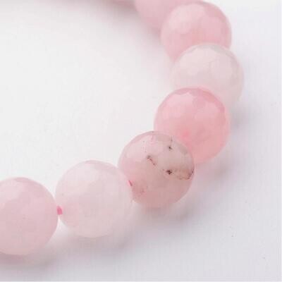 ROSE QUARTZ BEADED STRETCH BRACELET FJB8