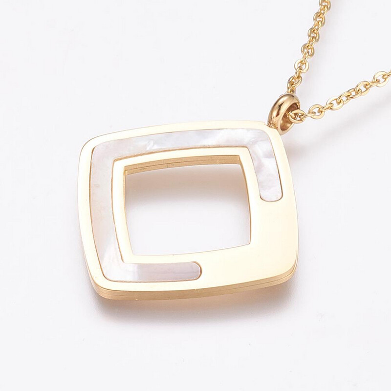 *GOLD STAINLESS NECKLACE FJN4C