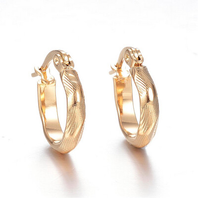 *GOLD STAINLESS HOOP EARRINGS FJE68