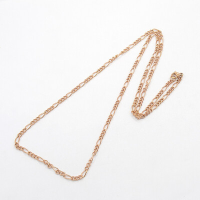 ROSE STAINLESS FIGARO CHAIN FJN29-23