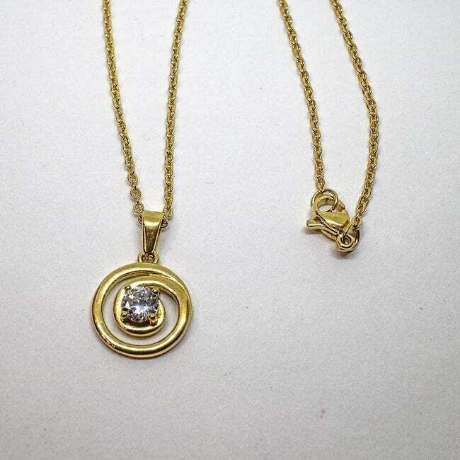 GOLD STAINLESS NECKLACE FJN8F