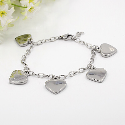 STAINLESS HEART BRACELET FJBHD