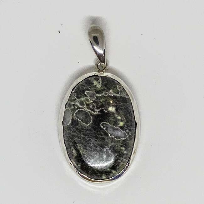 *SILVER  JADE PENDANT