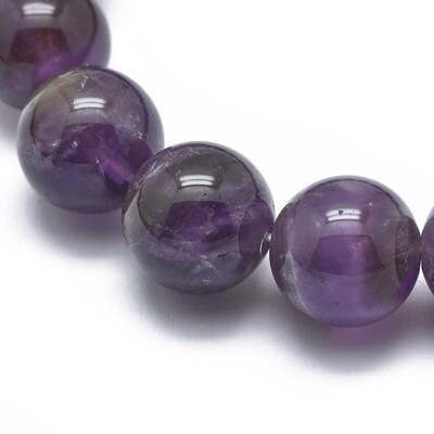 AMETHYST 8MM BEADED STRETCH BRACELET FJBDH