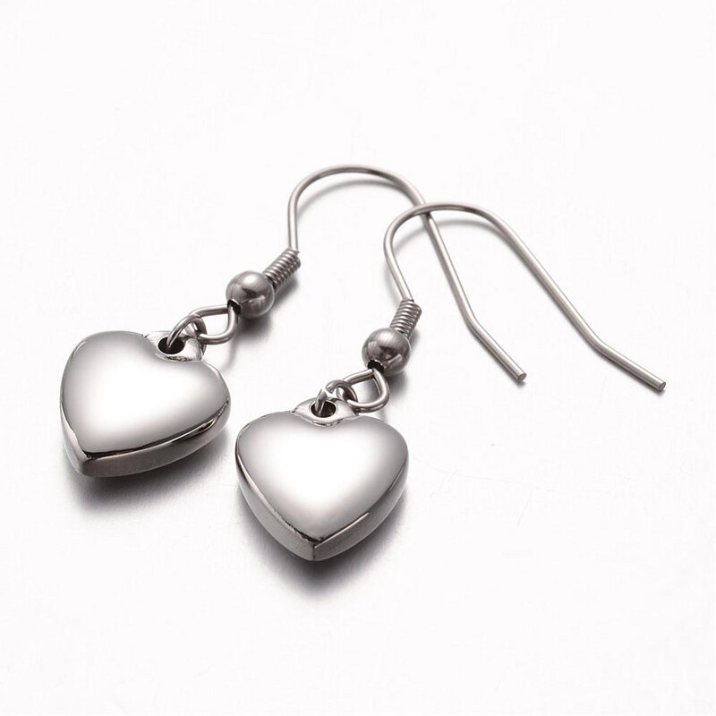 STAINLESS HEART EARRINGS FJEK