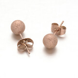 ROSE STAINLESS BALL EARRINGS FJEA6