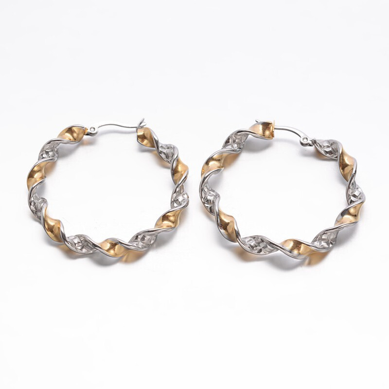 MIXED STAINLESS HOOP EARRINGS FJE39