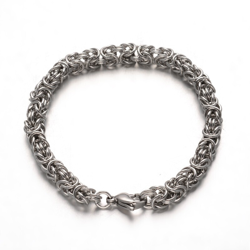 STAINLESS BYZANTINE BRACELET FJB29