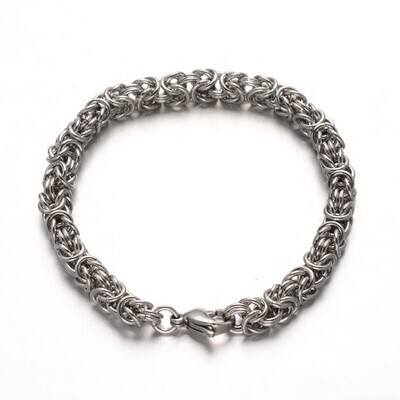STAINLESS BYZANTINE BRACELET FJB29