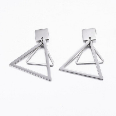 *STAINLESS TRIANGLE POST EARRINGS FJE101