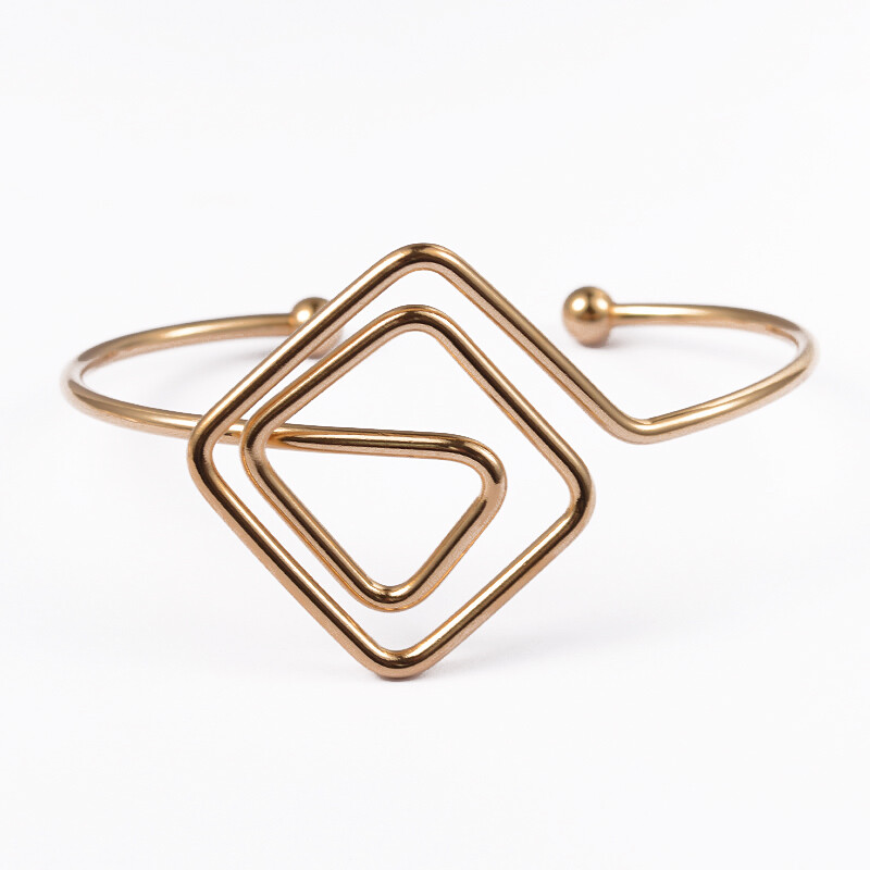 GOLD STAINLESS GEO CUFF FJB53