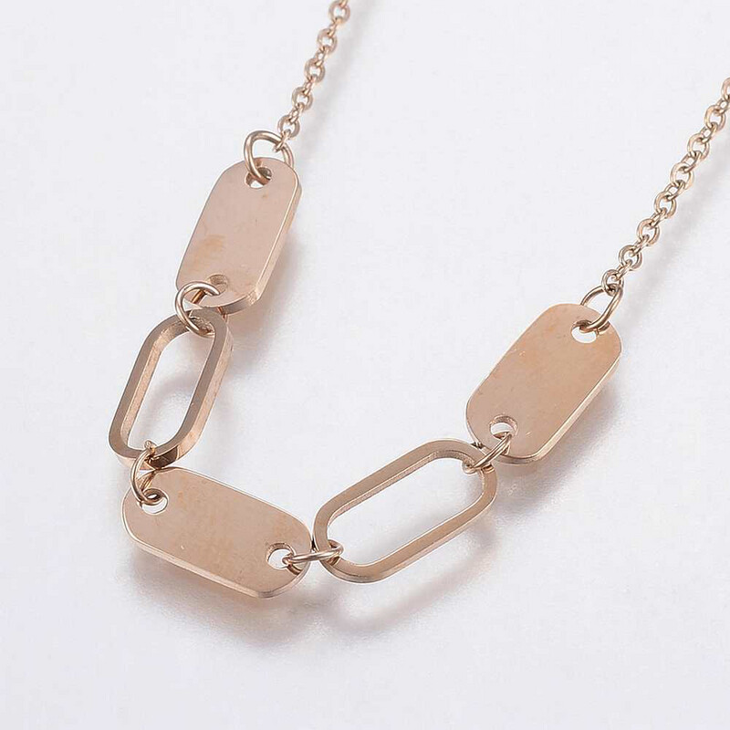 ROSE STAINLESS NECKLACE FJNRU