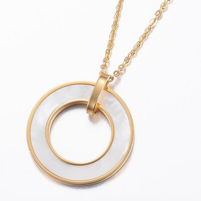 GOLD STAINLESS NECKLACE FJNFD