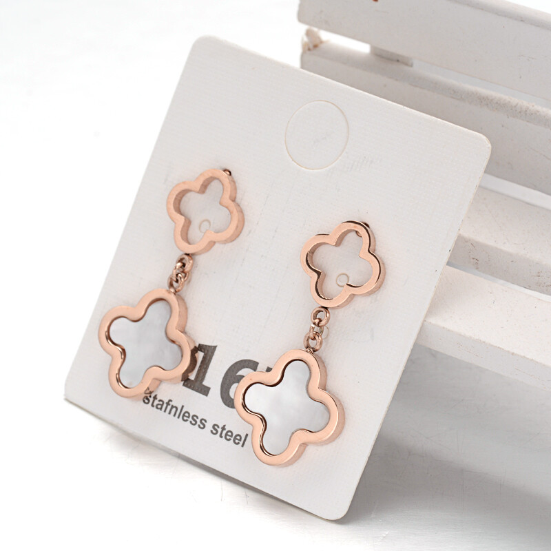 *ROSE STAINLESS EARRING FJE75