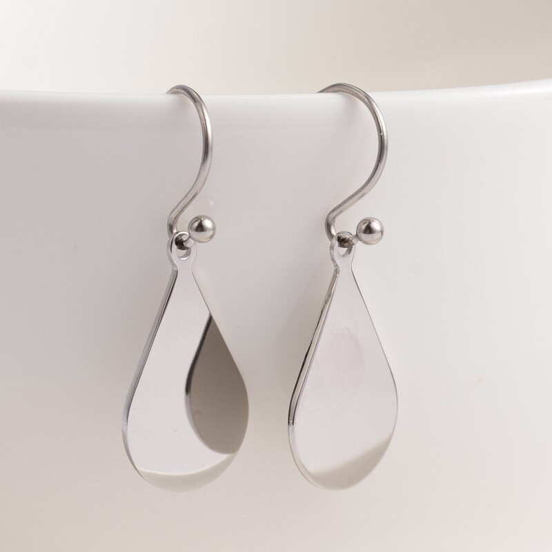 STAINLESS TEARDROP EARRING FJE64