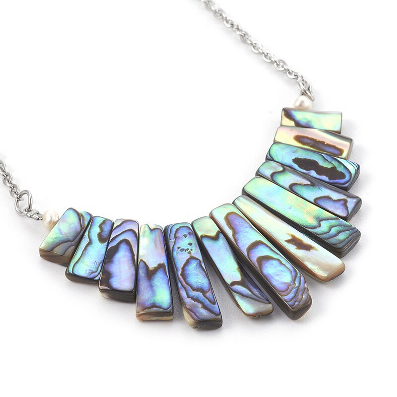 STAINLESS ABALONE NECKLACE FJNNS