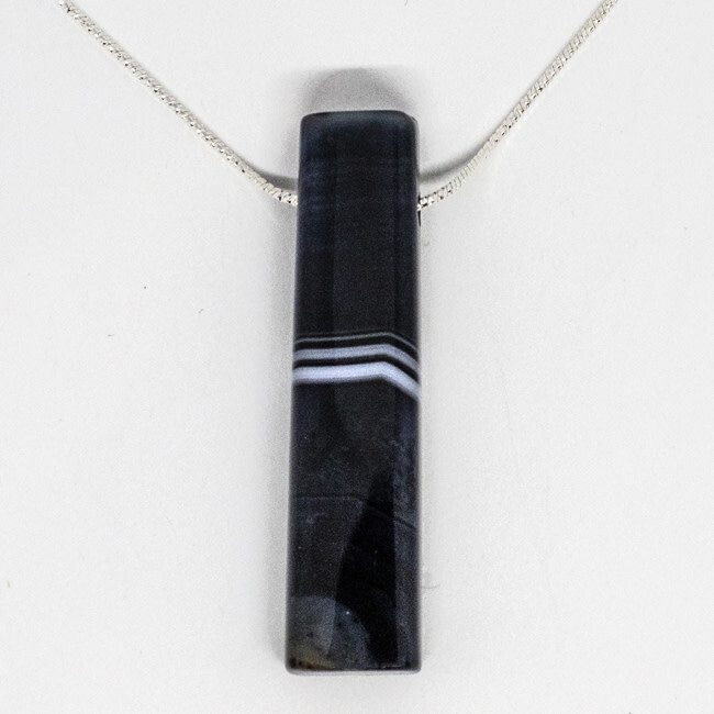 SILVER AGATE NECKLACE-20
