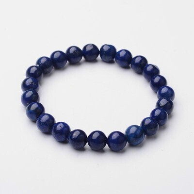 LAPIS BEADED STRETCH BRACELET