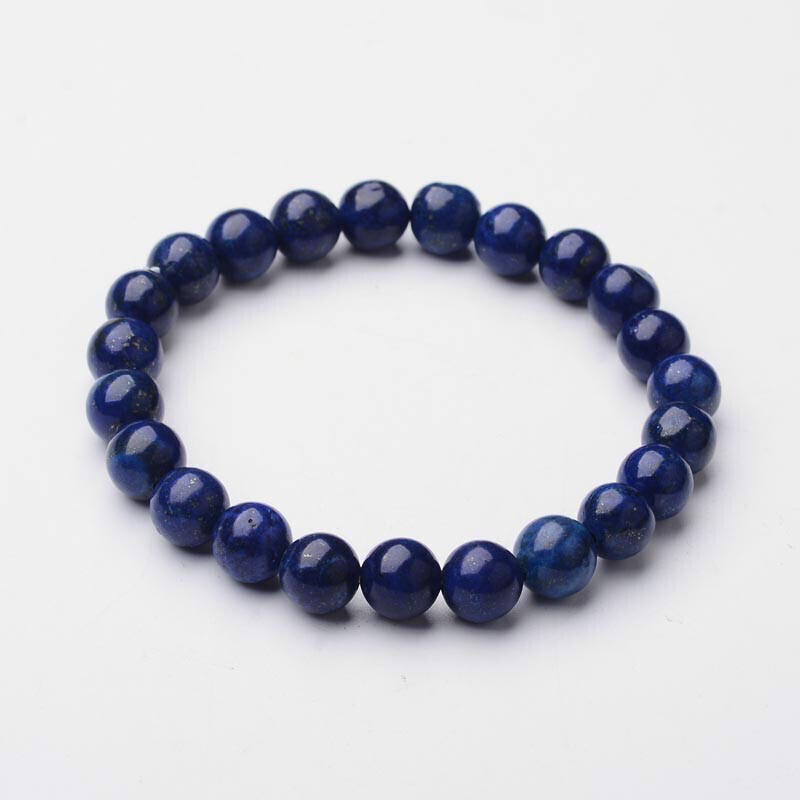 LAPIS BEADED STRETCH BRACELET