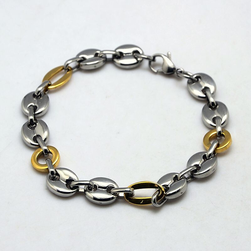 MIXED STAINLESS LINK BRACELET FJBC