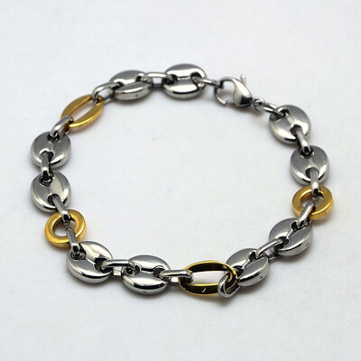 MIXED STAINLESS LINK BRACELET FJBC