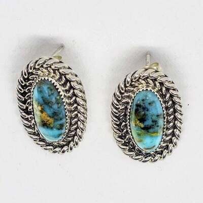 SILVER EARRINGS NAVAJO - MIKE  SMITH