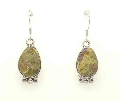 SILVER TURQUOISE EARRINGS NAVAJO - KIM MARIE WHITEHORSE