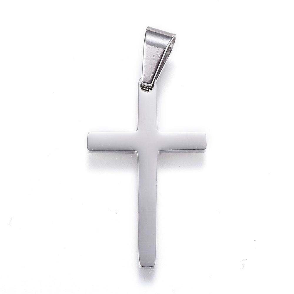 STAINLESS CROSS PENDANT FJP19