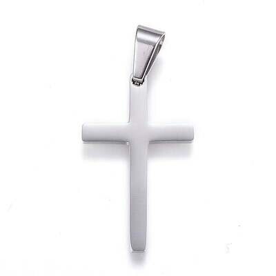 STAINLESS CROSS PENDANT FJP19