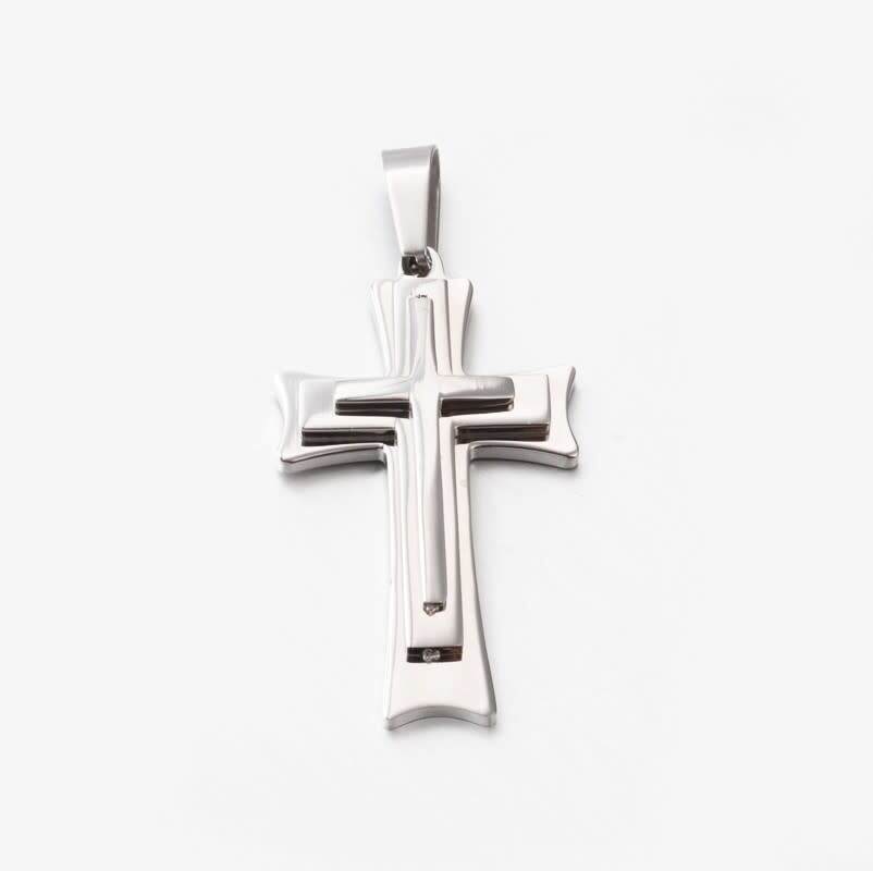 STAINLESS CROSS PENDANT FJPC1