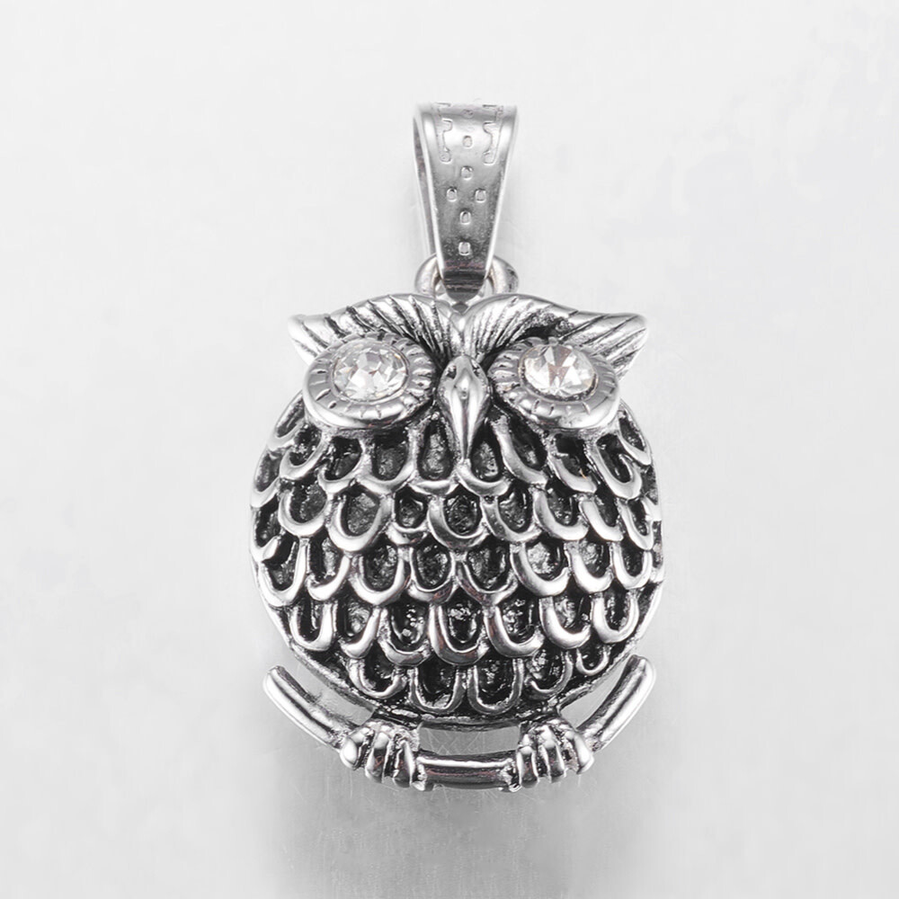 STAINLESS OWL PENDANT FJP6