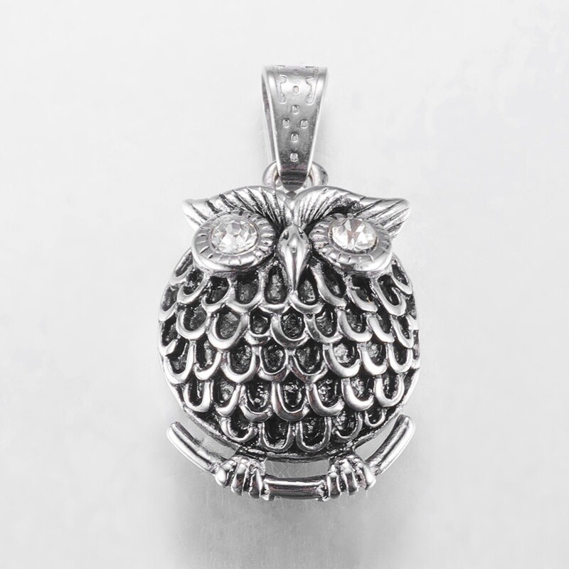 STAINLESS OWL PENDANT FJP6