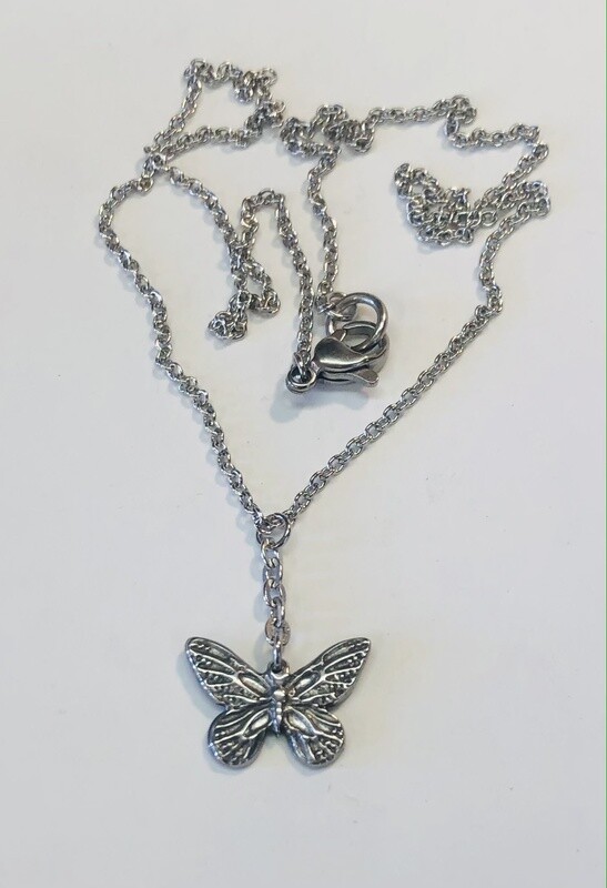 STAINLESS BUTTERFLY NECKLACE FJN76