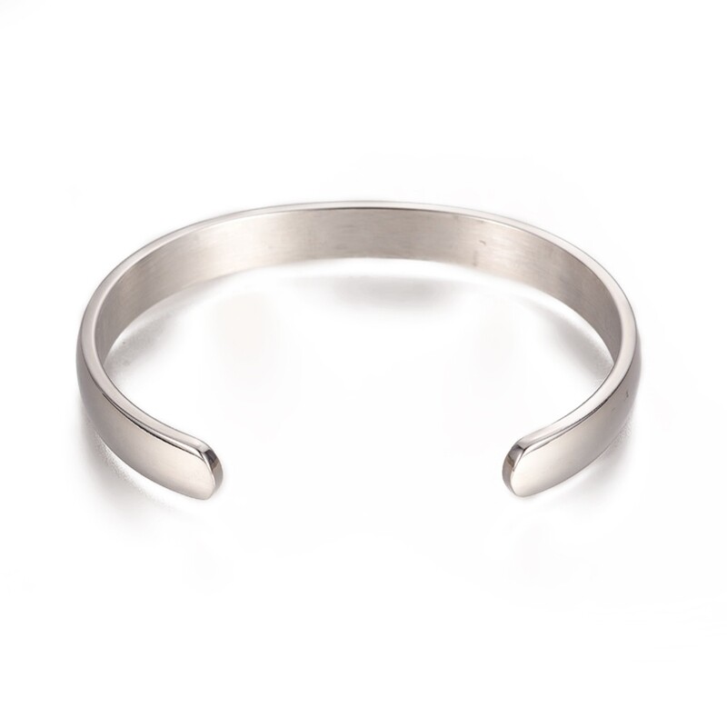 SILVER STAINLESS SMOOTH CUFF