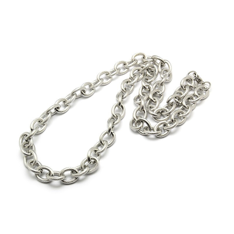 STAINLESS TEXTURED LINK CHAIN FJNCB-24