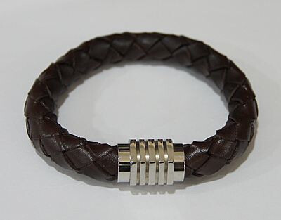 STAINLESS LEATHER BRACELET FJB99